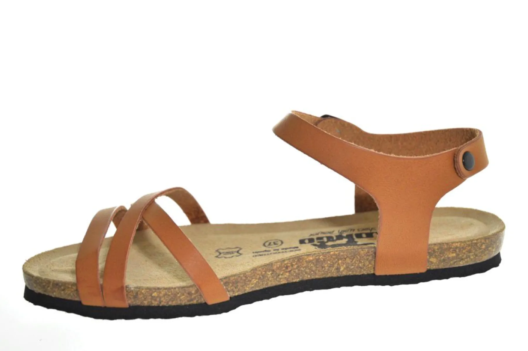 Longo Longo Cognac Leren Dames Sandalen