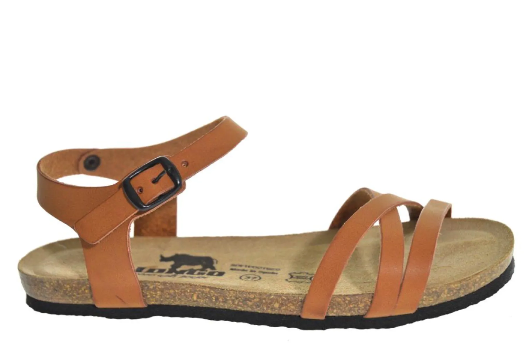 Longo Longo Cognac Leren Dames Sandalen