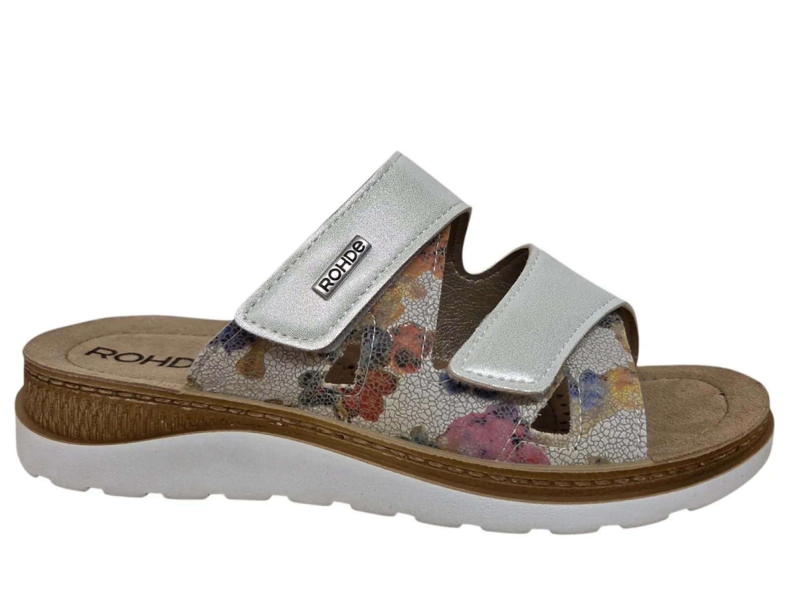 Rohde Rohde 1302 01 Slippers Wit mett Motief Leer Dames