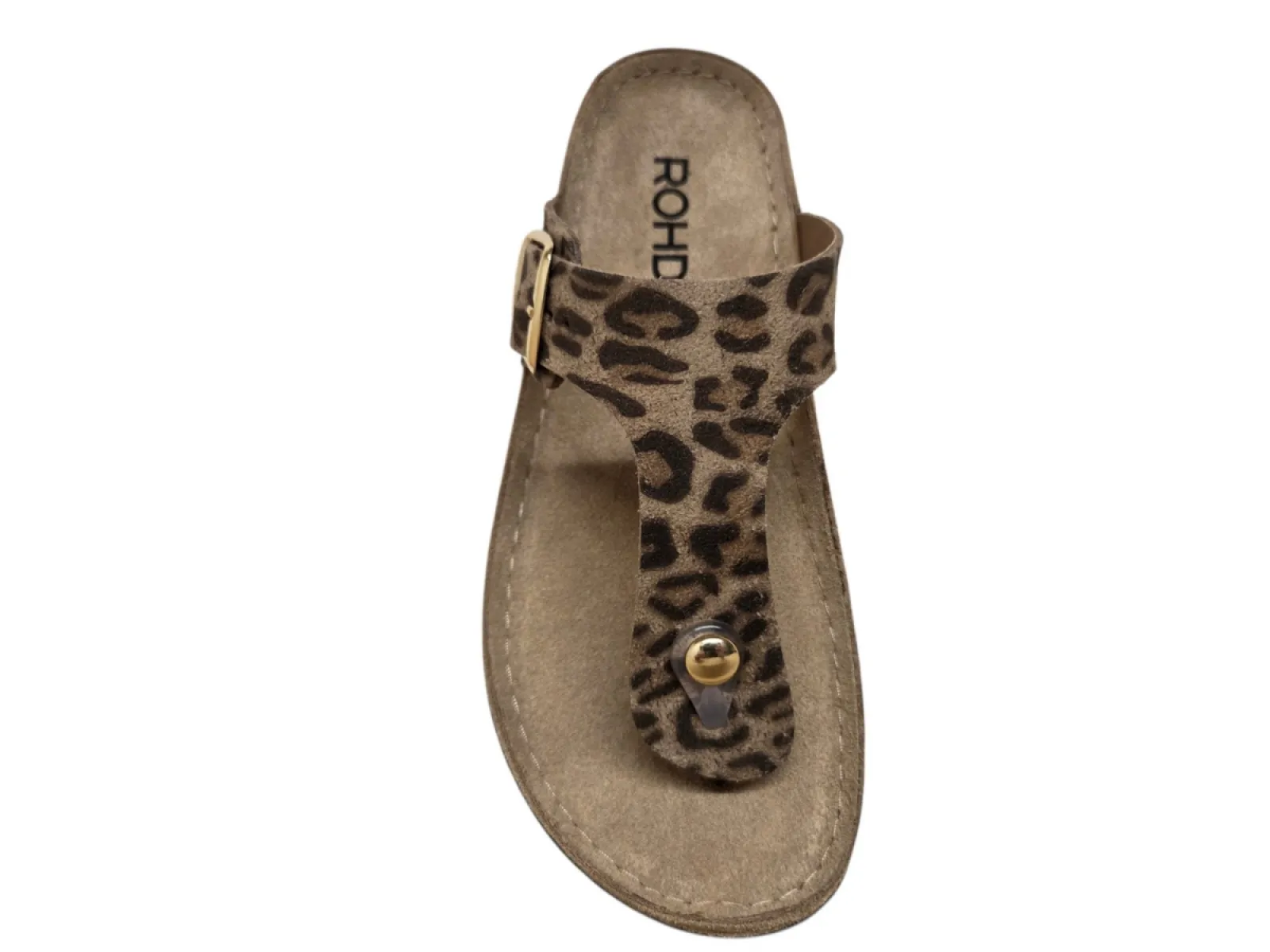 Rohde Rohde 5891 18 Teenslippers Bruin Panterprint Suede Dames