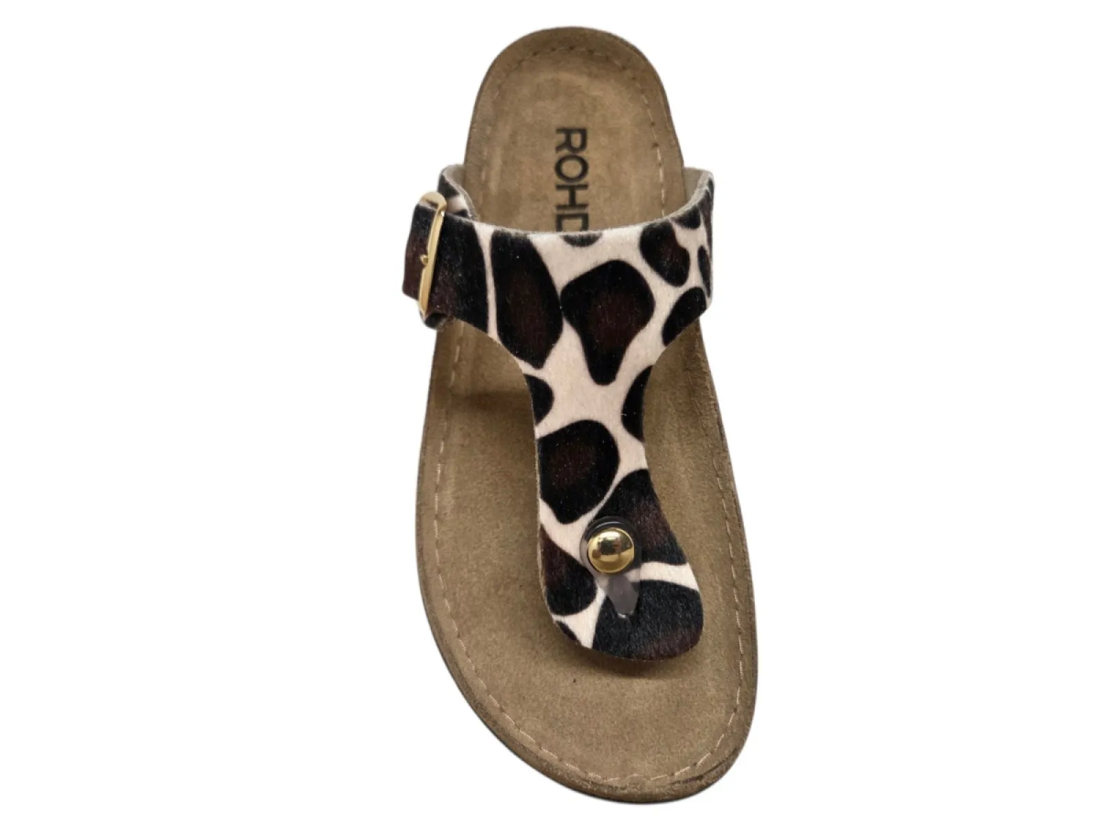Rohde Rohde 5895 72 Slippers Bruin Koeienprint Suede Dames