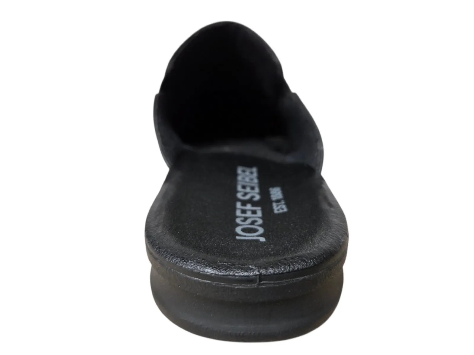 Josef Seibel Josef Seibel Belfort 20 Black Open Pantoffel Zwart Leer Heren