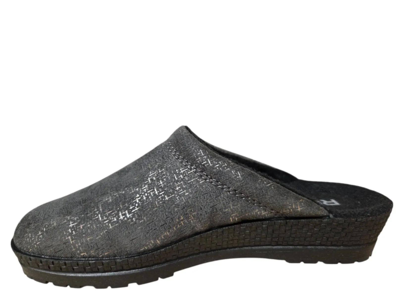 Rohde Rohde 2293 83 Open Pantoffels Sloffen Grijs Textiel Dames