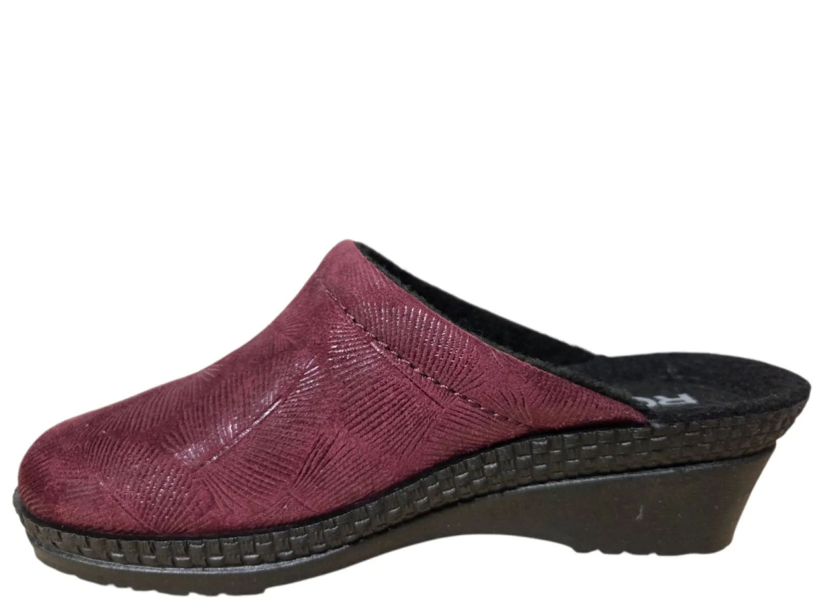 Rohde Rohde 2450 48 Open Pantoffel Sloffen Rood Textiel Dames