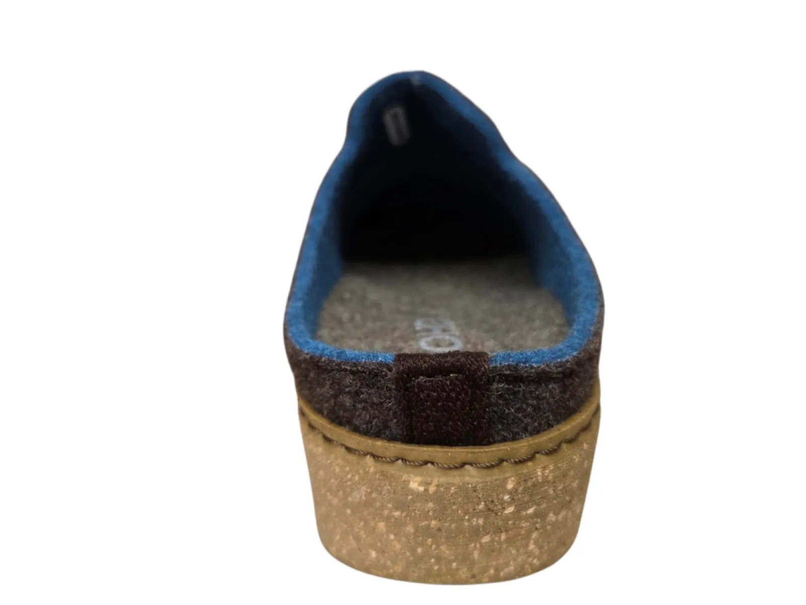 Rohde Rohde 6122 72 Pantoffels Open Sloffen Bruin/Blauw Vilt Dames