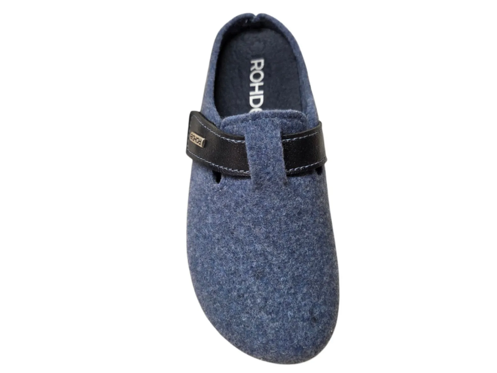 Rohde Rohde 6549 52 Open Pantoffels Sloffen Blauw Vilt Dames