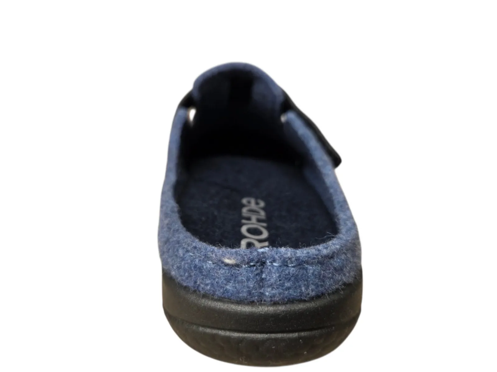 Rohde Rohde 6549 52 Open Pantoffels Sloffen Blauw Vilt Dames