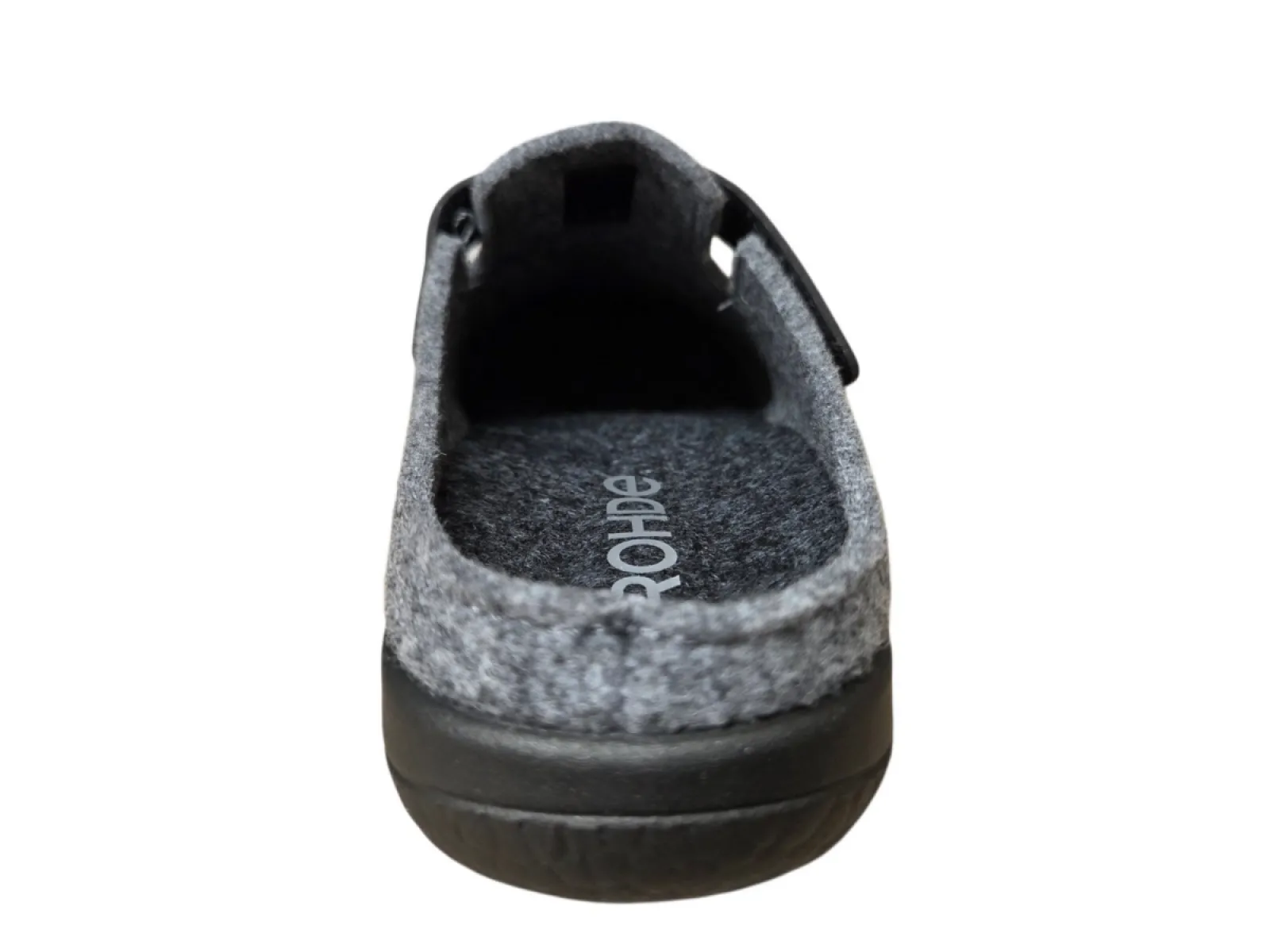 Rohde Rohde 6549 80 Open Pantoffels Sloffen Grijs Vilt Dames