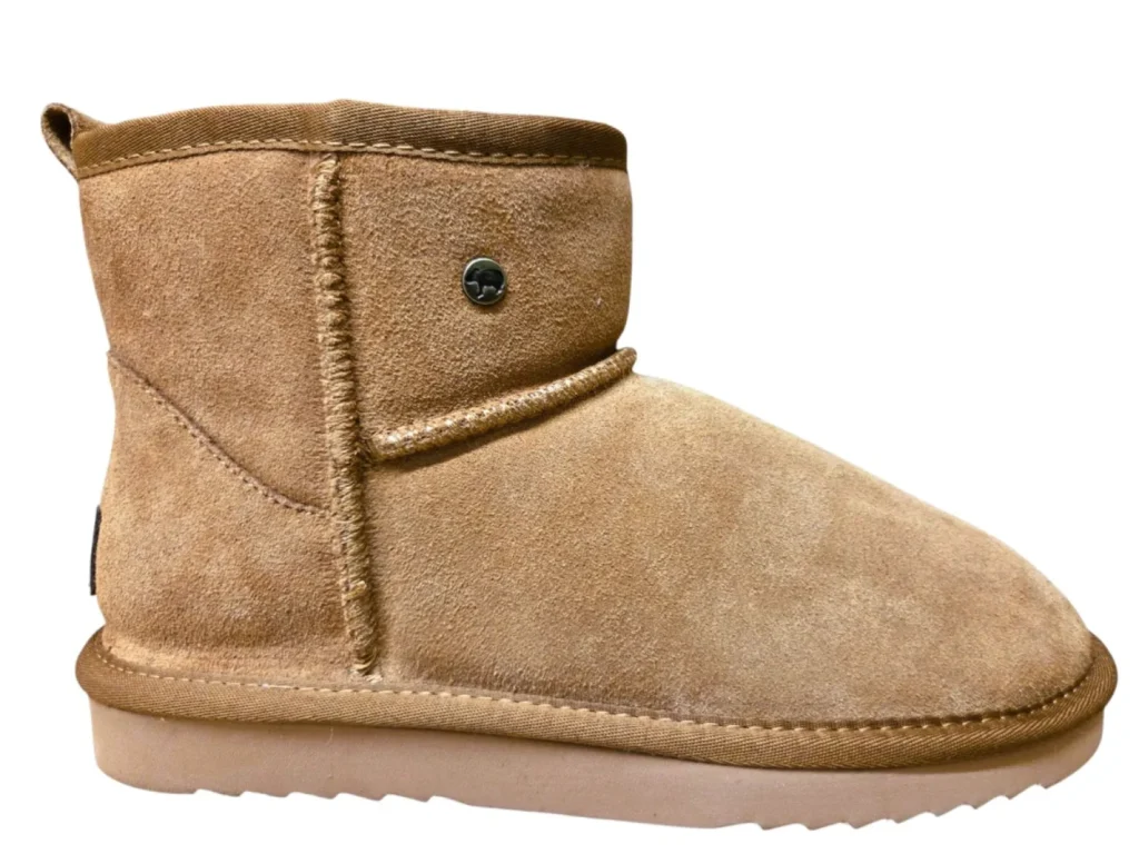 Warmbat Warmbat Wallaby Women Suede Boot Cognac Pantoffels/Boots Cognac Suede Dames