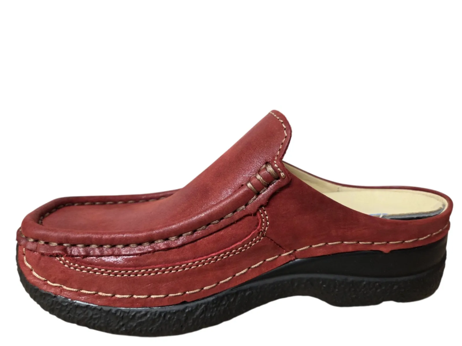 Wolky Wolky 0620236 553 Muilen Open Hiel Instappers Rood Leer Dames