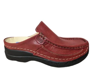 Wolky Wolky 0620236 553 Muilen Open Hiel Instappers Rood Leer Dames
