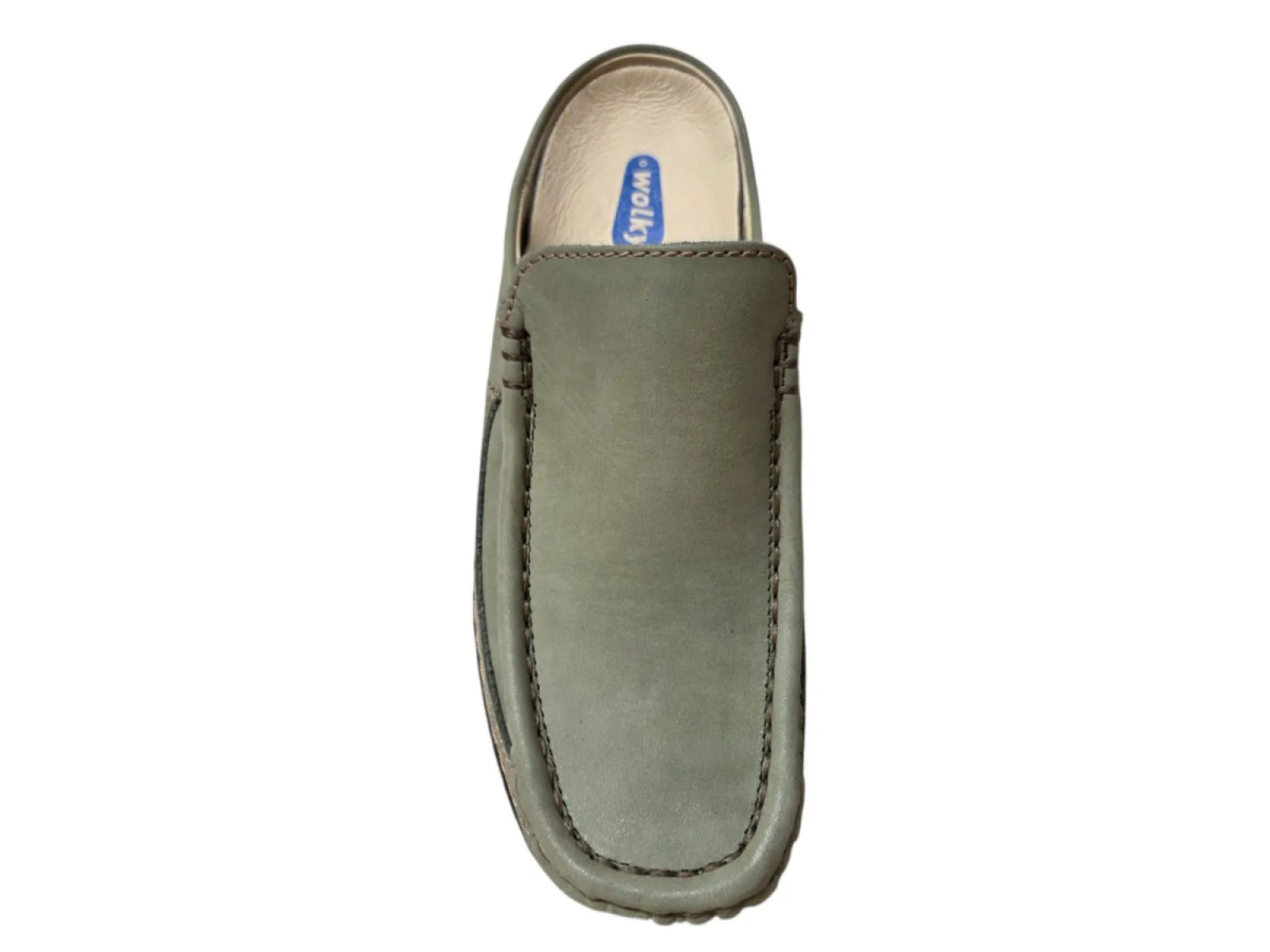 Wolky Wolky 0620236 701 Muilen Open Hiel Instappers Groen Leer Dames