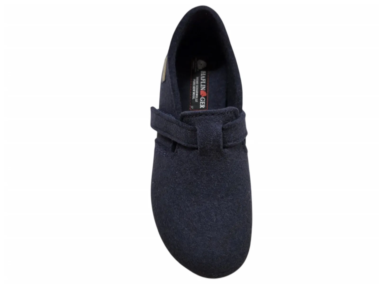 Haflinger Haflinger Everest Focus 070 Mittelblau Pantoffels Dichte Sloffen Blauw Vilt Dames