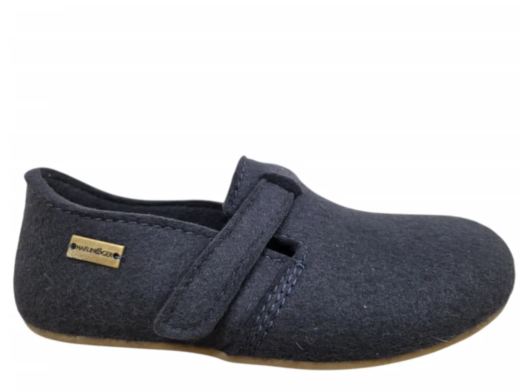 Haflinger Haflinger Everest Focus 070 Mittelblau Pantoffels Dichte Sloffen Blauw Vilt Dames