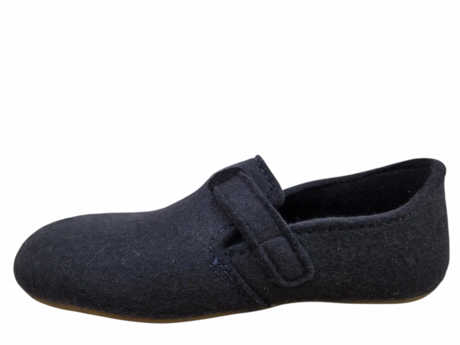Haflinger Haflinger Everest Focus 070 Mittelblau Pantoffels Dichte Sloffen Blauw Vilt Dames