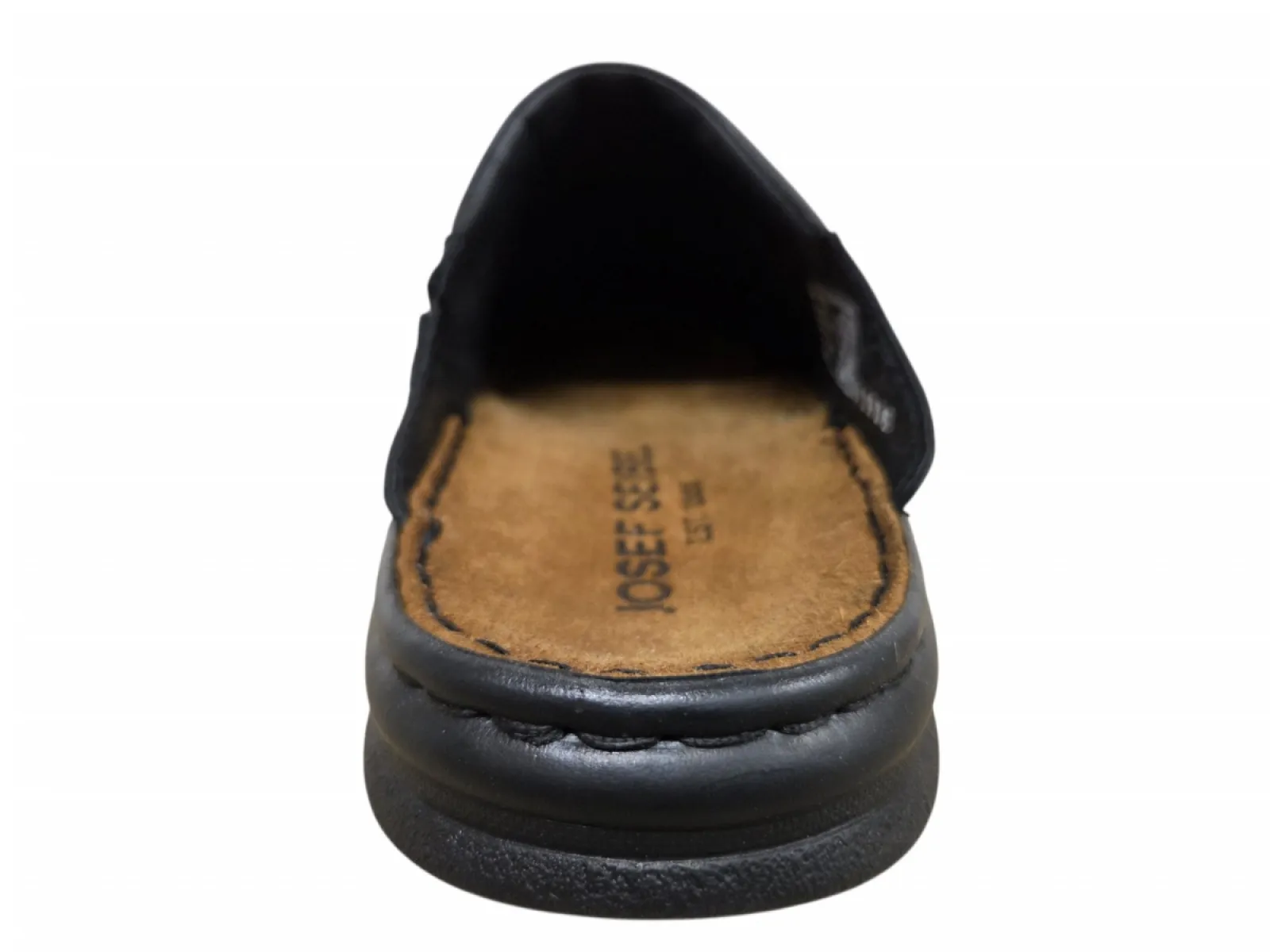 Josef Seibel Josef Seibel Max Black Pantoffel Open Muilen Zwart Leer Heren