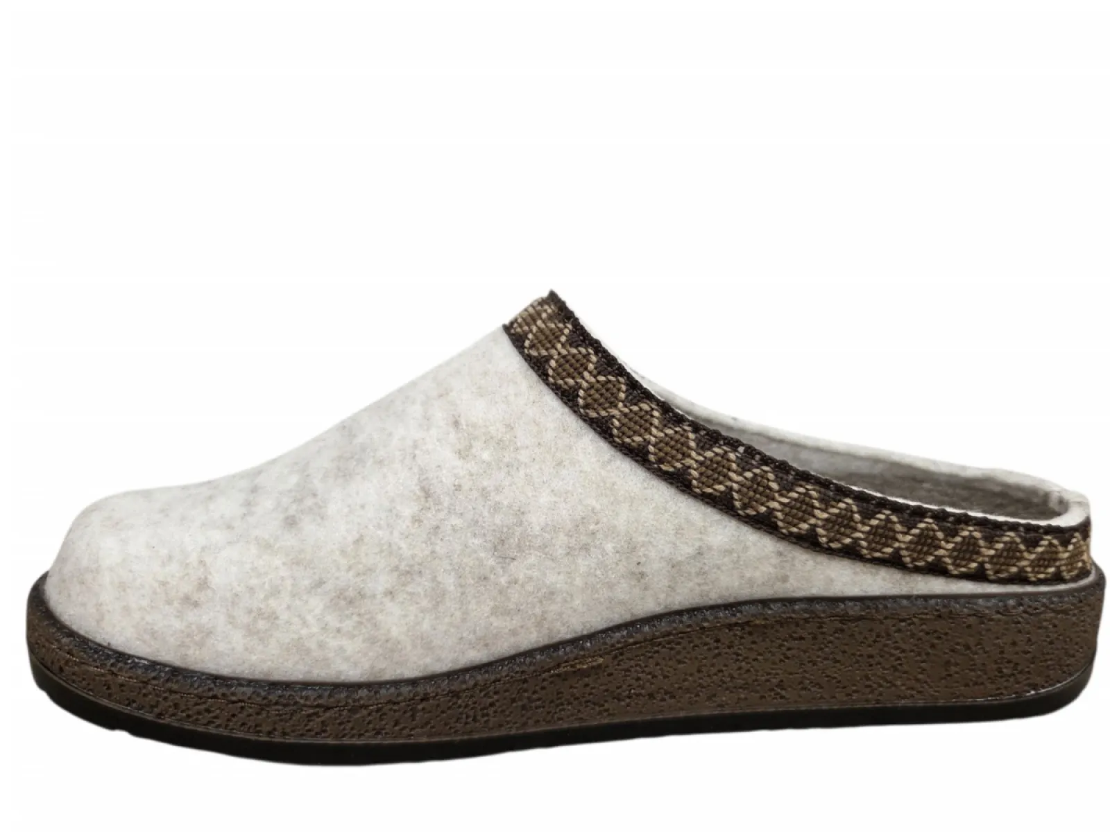 Rohde Rohde 6425 13 Pantoffel Open Sloffen Wit Vilt Dames