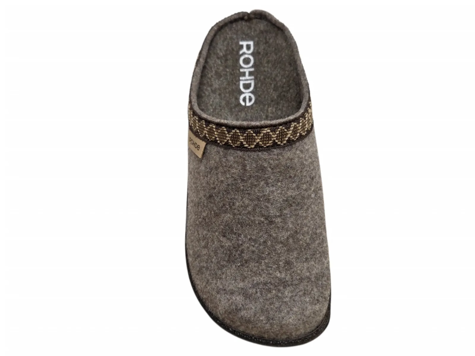 Rohde Rohde 6425 17 Pantoffels Open Sloffen Beige Vilt Dames