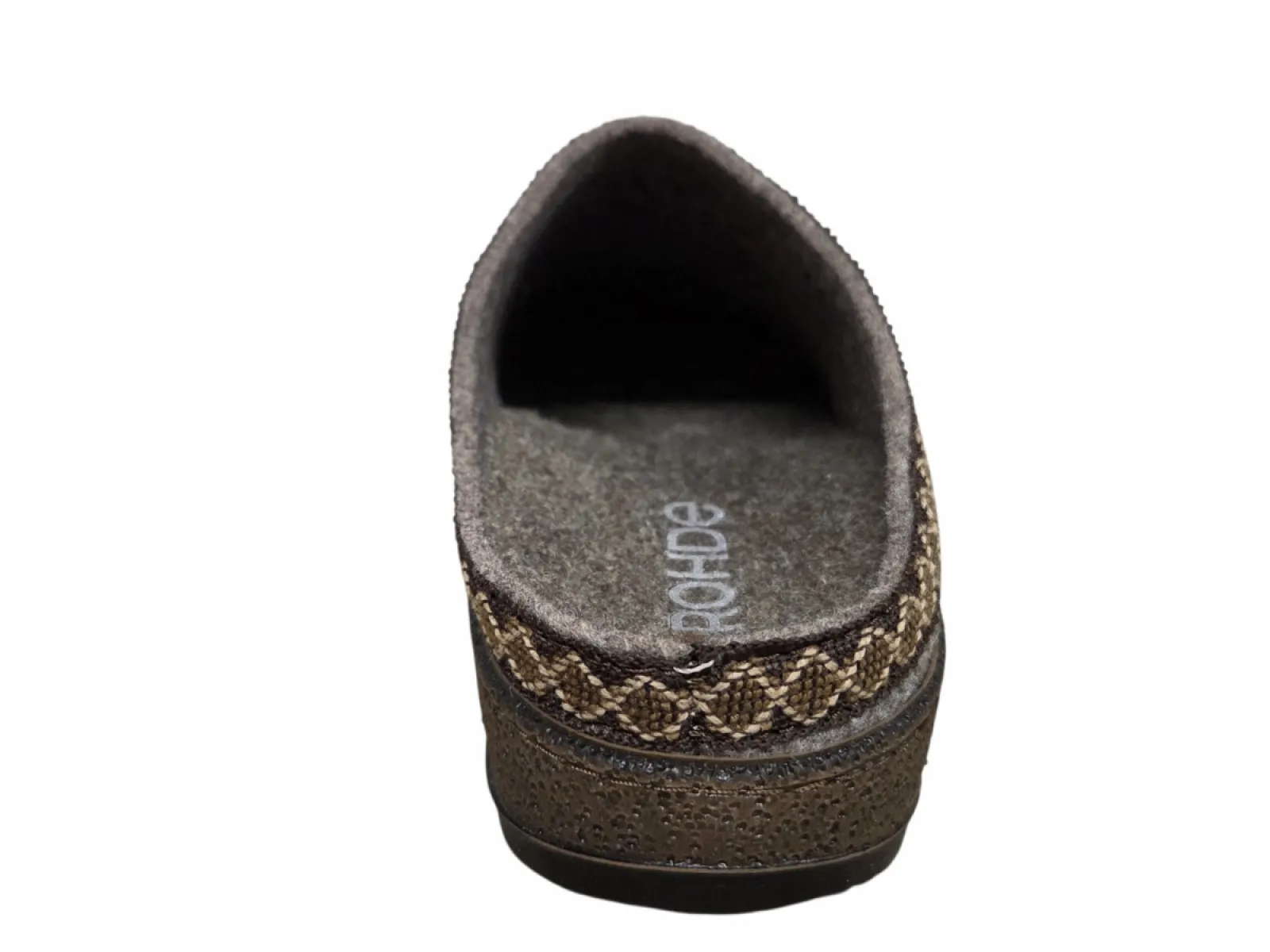 Rohde Rohde 6425 17 Pantoffels Open Sloffen Beige Vilt Dames