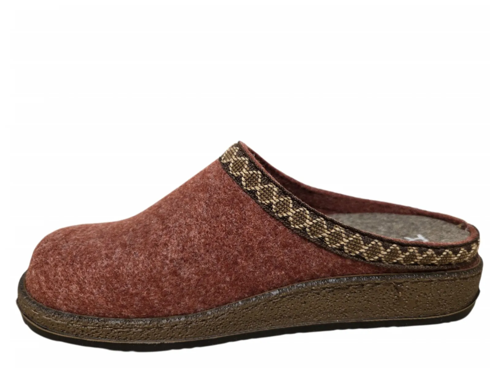 Rohde Rohde 6425 48 Pantoffel Open Sloffen Rood/Bruin textiel Dames