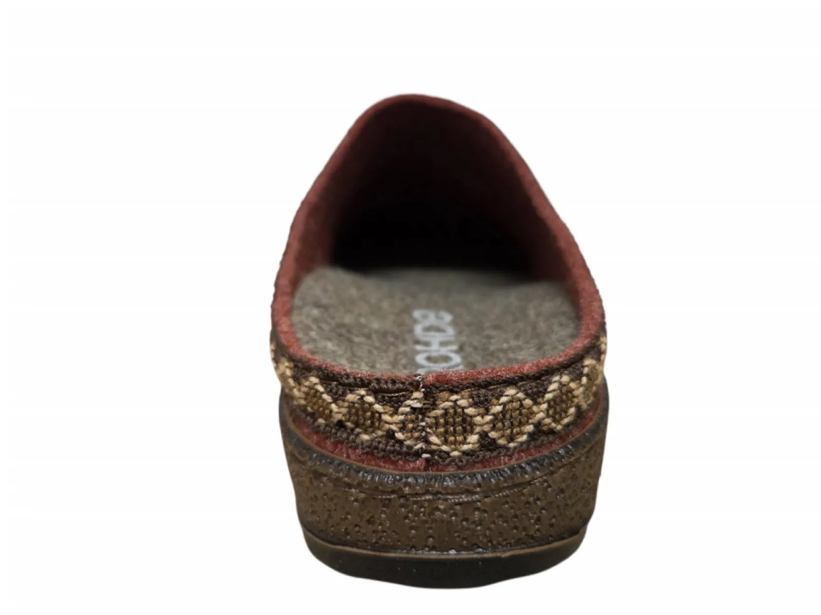 Rohde Rohde 6425 48 Pantoffel Open Sloffen Rood/Bruin textiel Dames
