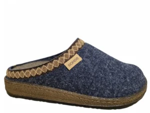 Rohde Rohde 6425 56 Pantoffels Open Sloffen Blauw Vilt Dames