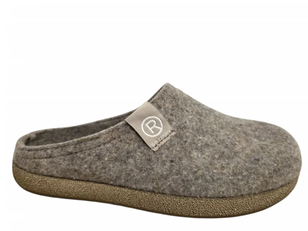 Rohde Rohde 6440 17 Pantoffels Open Sloffen Beige Vilt Dames