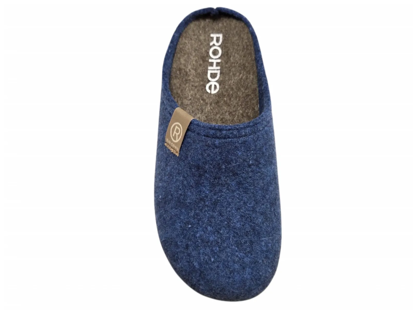 Rohde Rohde 6440 54 Pantoffels Open Sloffen Blauw Vilt Dames