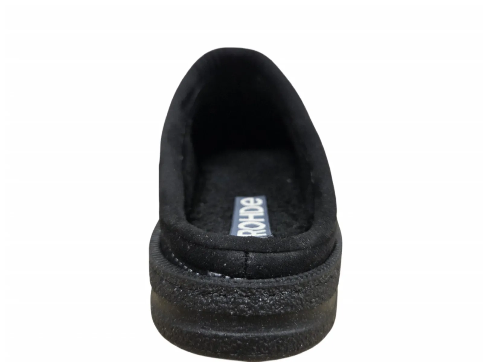 Rohde Rohde 7141 90 Pantoffel Open Sloffen Zwart Suede Heren