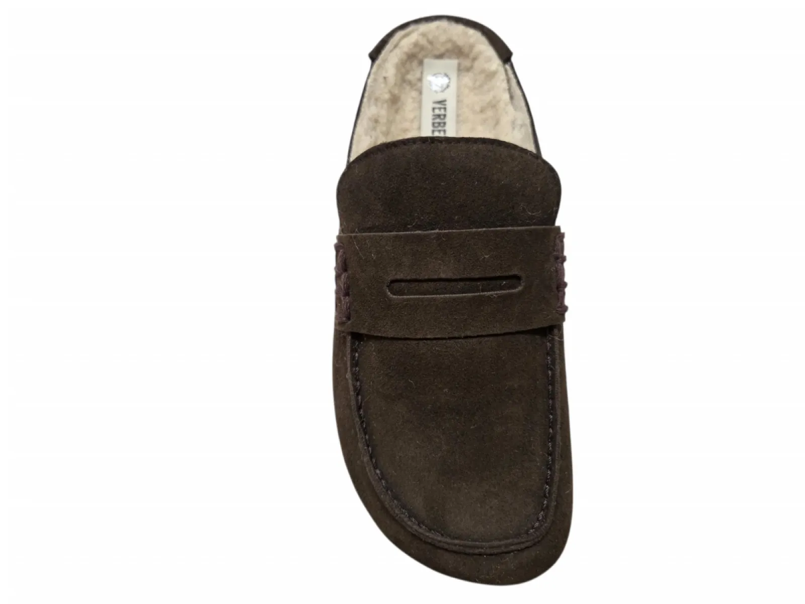 Verbenas Verbenas Movy Coccon Testa Pantoffels Open Sloffen Bruin Suede Dames