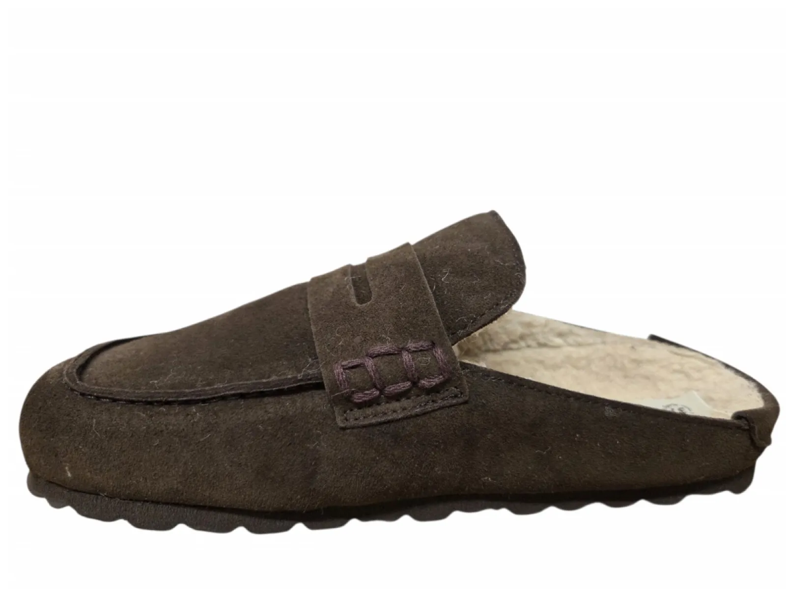Verbenas Verbenas Movy Coccon Testa Pantoffels Open Sloffen Bruin Suede Dames