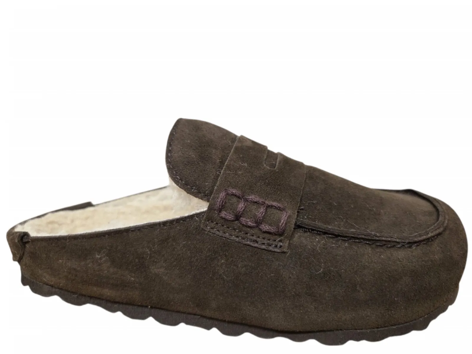 Verbenas Verbenas Movy Coccon Testa Pantoffels Open Sloffen Bruin Suede Dames
