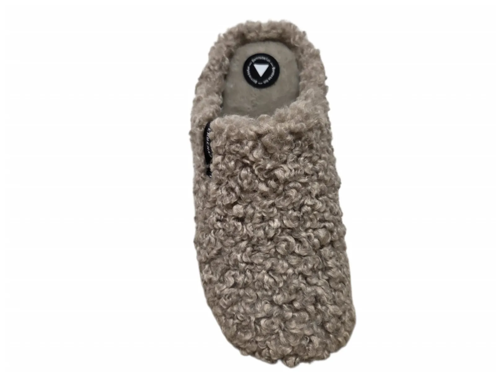Verbenas Verbenas York Curly Camel Pantoffels Open Sloffen Camel Textiel Dames