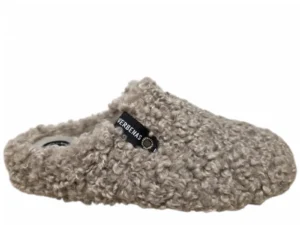 Verbenas Verbenas York Curly Camel Pantoffels Open Sloffen Camel Textiel Dames