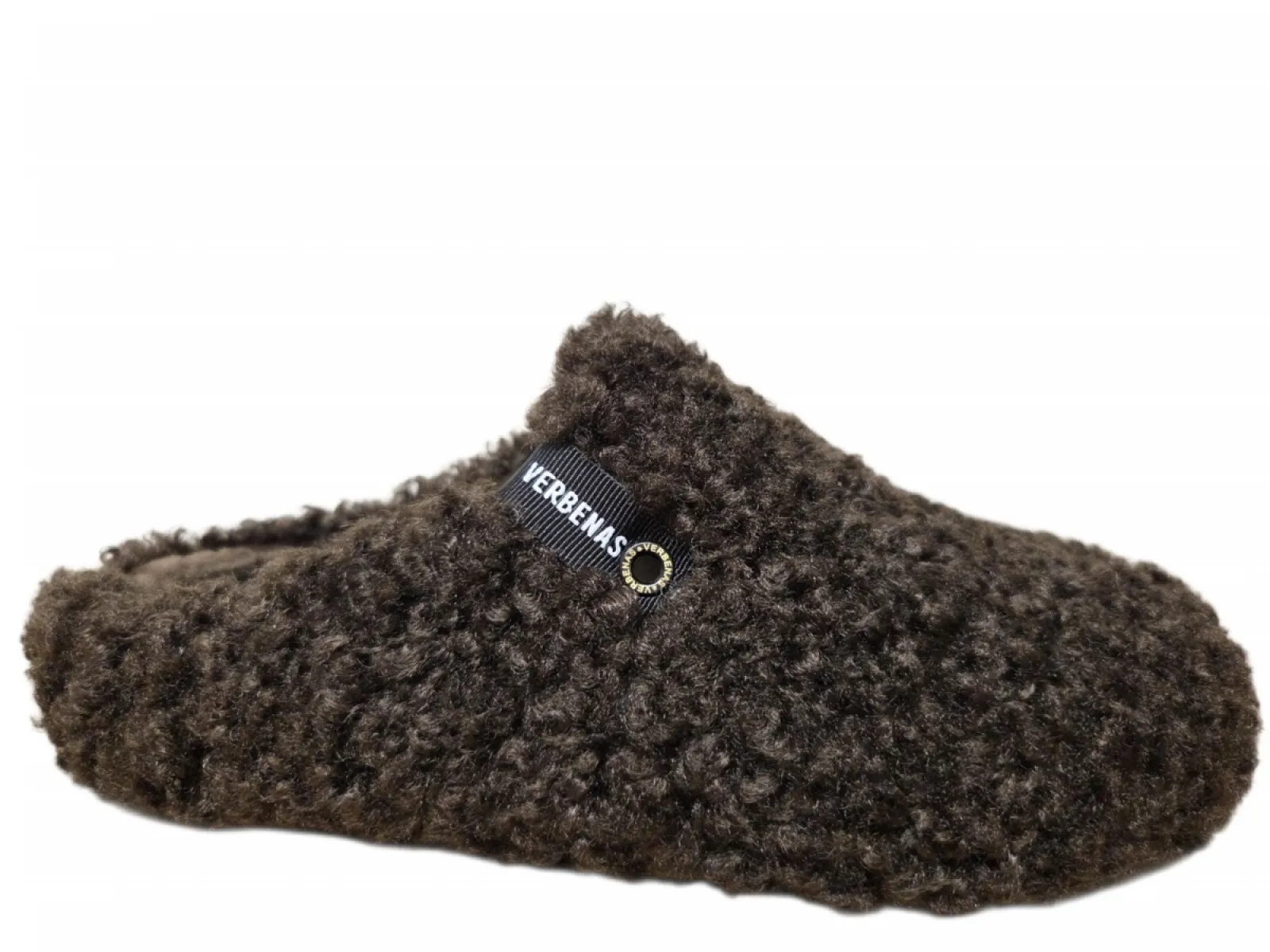 Verbenas Verbenas York Curly Testa Pantoffels Open Sloffen Bruin Textiel Dames