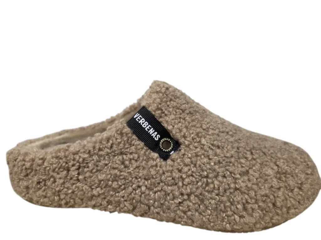Verbenas Verbenas York Nairobi Camel Pantoffels Open Sloffen Beige Textiel Dames
