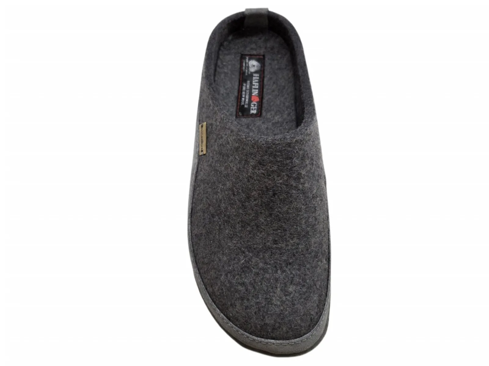 Haflinger Haflinger Blizzard Skane 004 Anthrazit Pantoffels Open Sloffen Grijs Vilt en Suede Heren