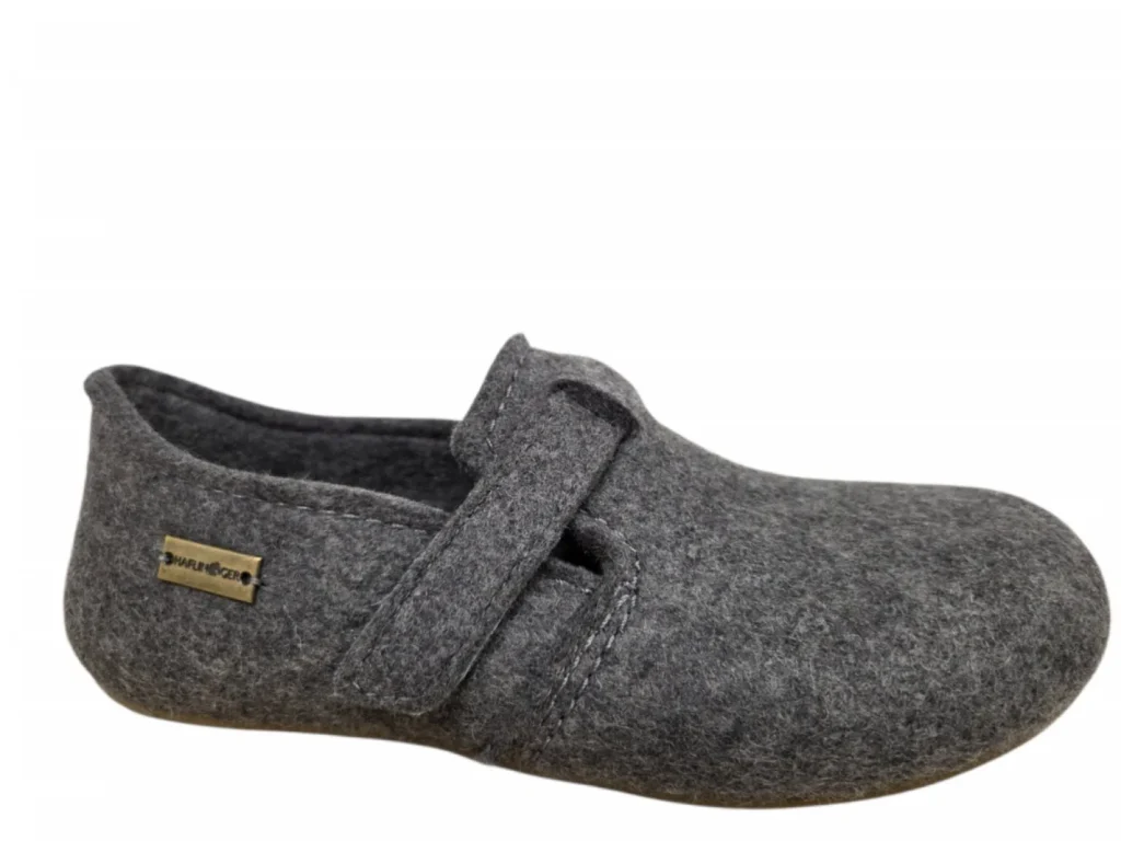 Haflinger Haflinger Everest Focus 004 Anthrazit Pantoffels Dichte Sloffen Grijs Vilt Dames