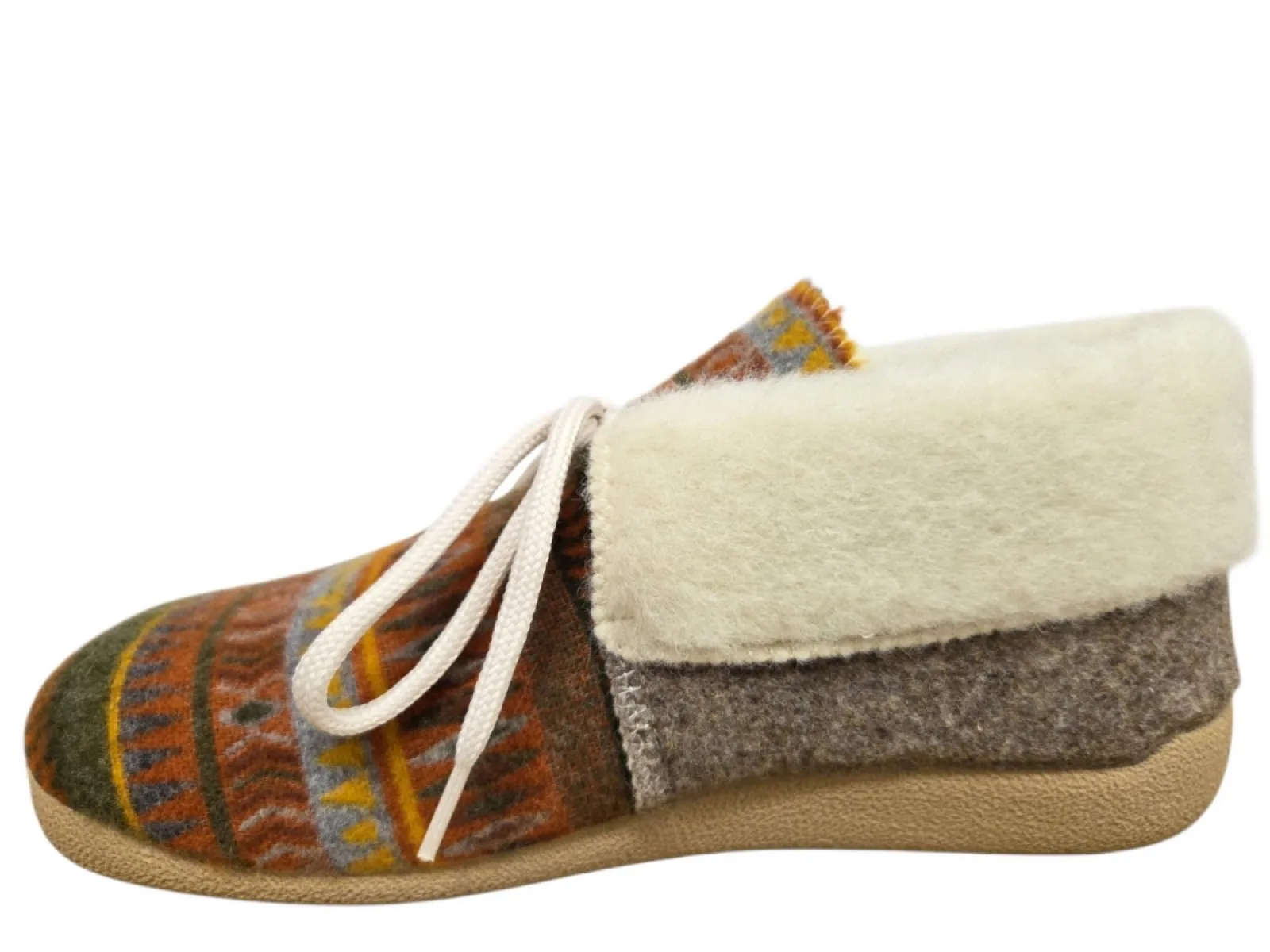 Q Fit Q Fit Eskimo Cognac Pantoffels Dichte Sloffen Cognac Textiel Dames
