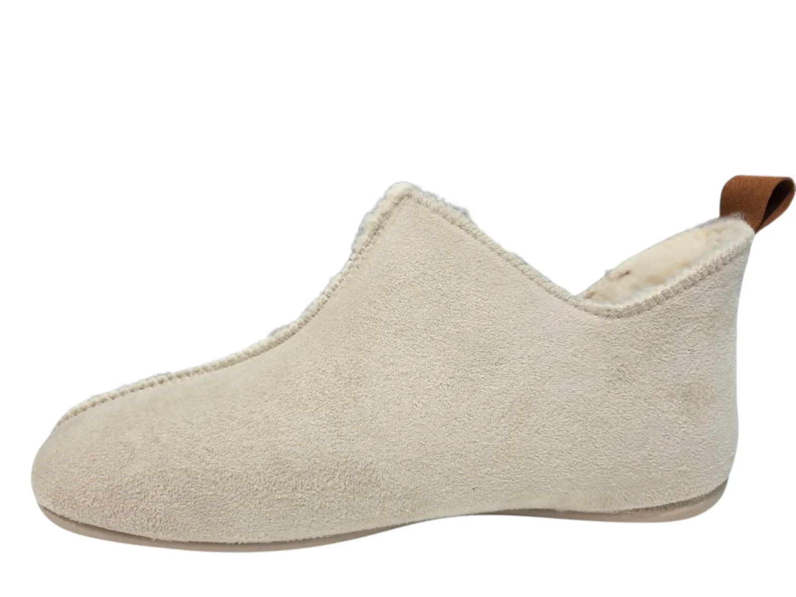 Q Fit Q Fit Madrid Suede Beige Pantoffels Dichte Sloffen Beige Suede Dames