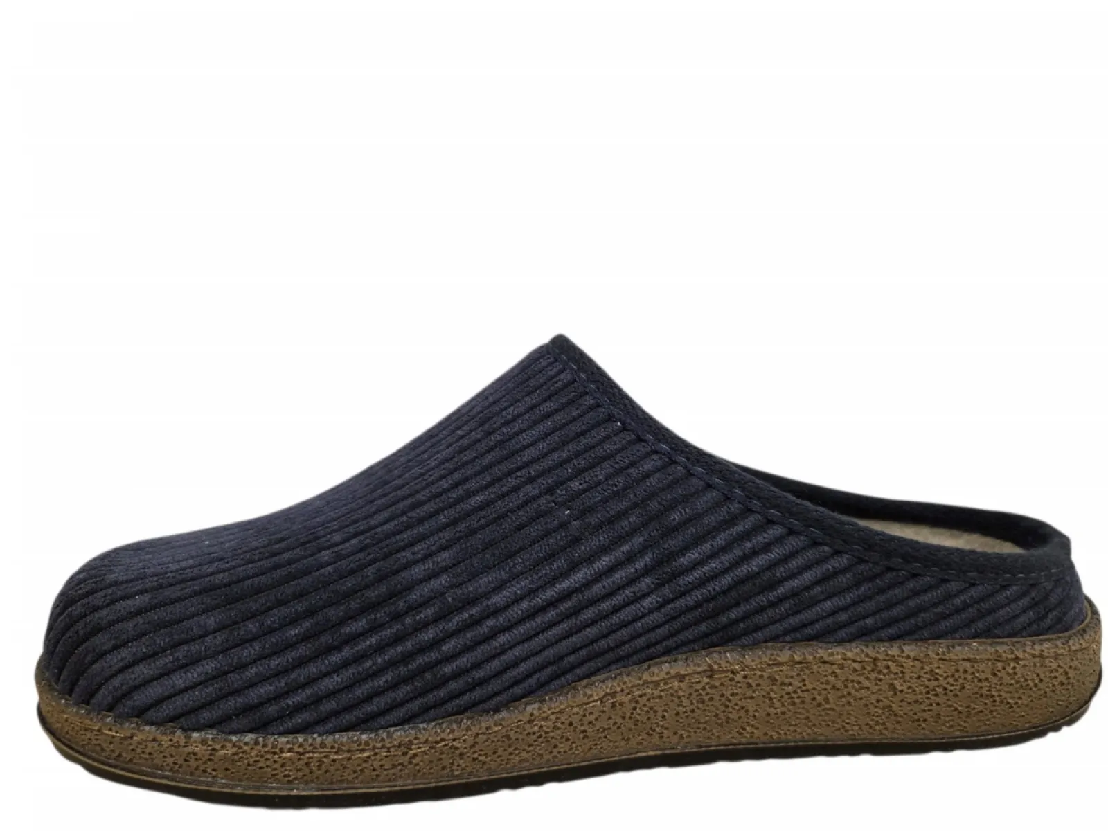 Rohde Rohde 6786 55 Pantoffel Open Sloffen Blauw Rib Textiel Heren