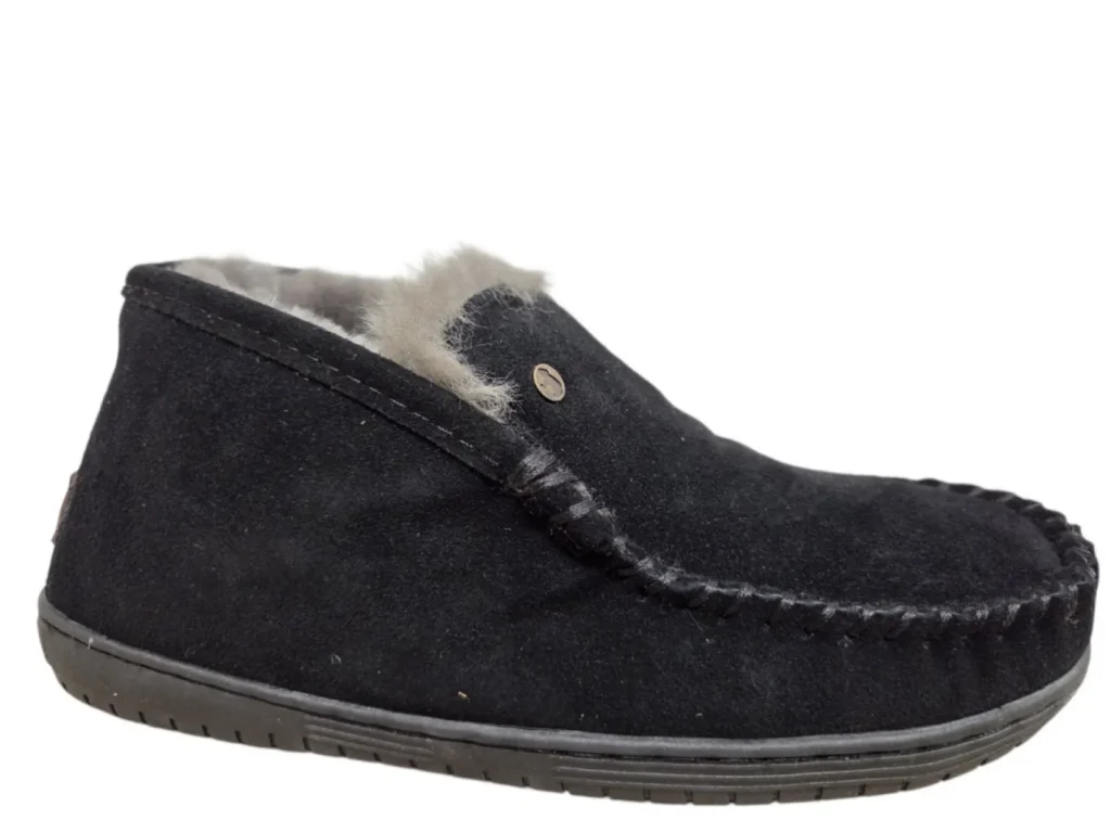 Warmbat Warmbat Rewan Men Suede Black Pantoffels Dichte Sloffen Zwart Suede Heren